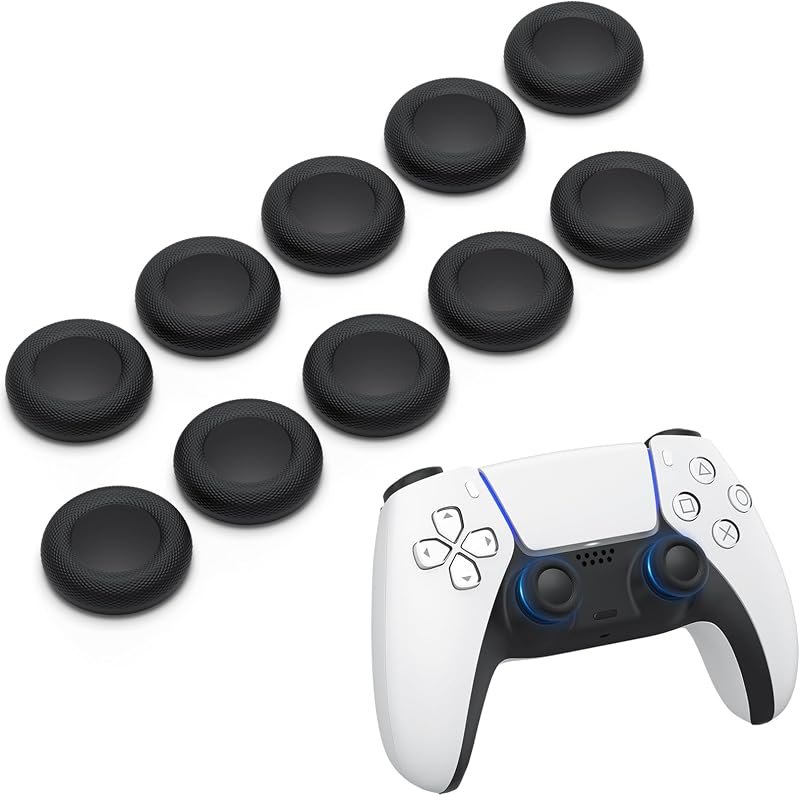 10 Pack Joystick Replacement Grip Caps for PS4 / PS5 Controller, PS5 / PS4 Thumb Grips Caps, Anti-Stickiness