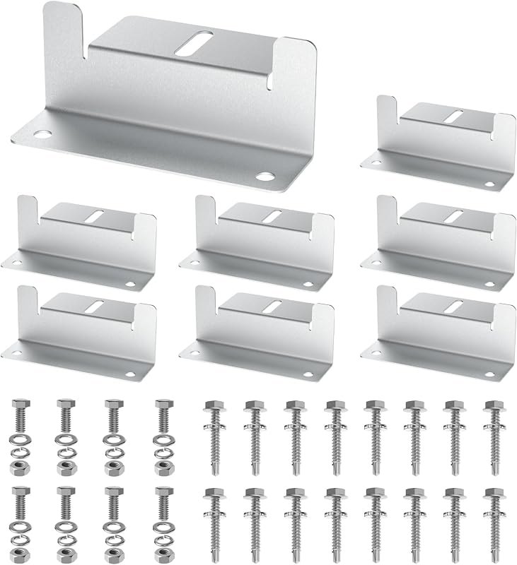 8Units Solar Panel Mounting Z‑Brackets for RV Boat Trailers & Off‑Grid Use — solar panel mounting bracket for solar