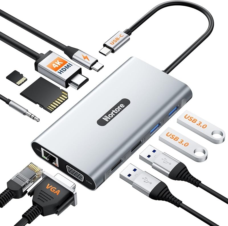 Docking Station USB C Hub Multiport Adapter Triple Display — USB-C dock ethernet for usb dock ethernet