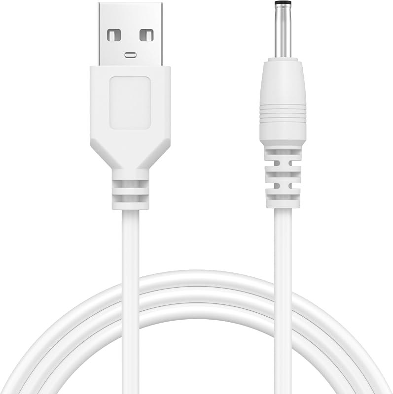 Mugust USB to DC 3.5mm Charger Cable for Fairywill, Dnsly, KIPOZI, Sboly, Vekkia, Gloridea Electric Toothbrush
