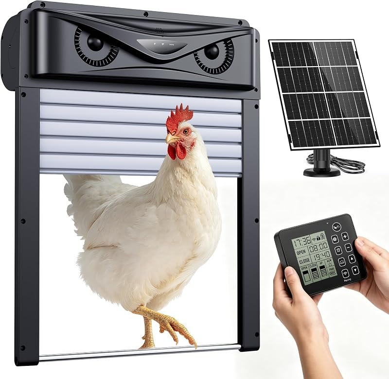 Automatic Chicken Coop Door with LCD Visual Screen Remote Control — electric chicken coop door for electric chicken