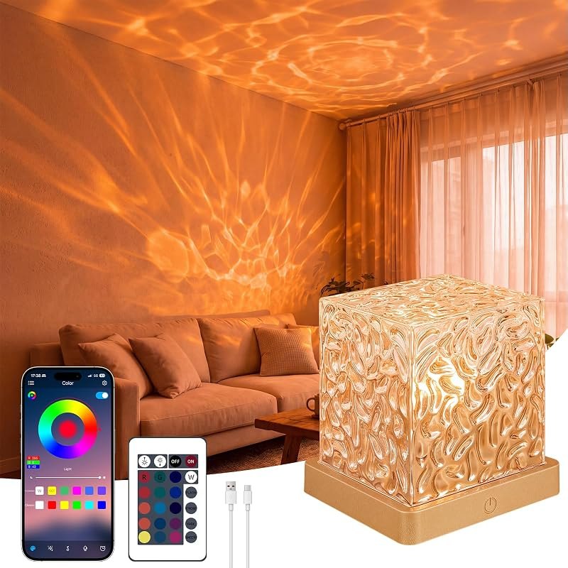 Ocean Wave Projector Light with APP and Timer Switch, Ambient Room Decor — e lights for lights