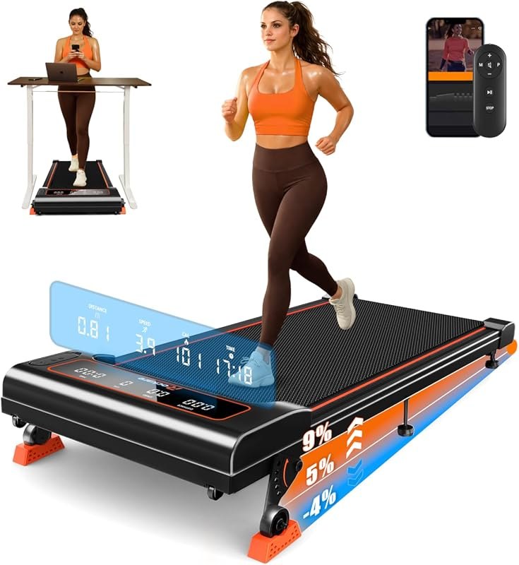 Walking Pad with Incline 9% & Decline -4% 5 Level, Under Desk Treadmill — heavy duty treadmill for heavy duty treadmill