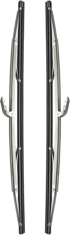 2-Pack 16" Silver Wiper Blades, 7mm Bayonet Wiper Arm Width — best boat windshield wiper blades for boat windshield