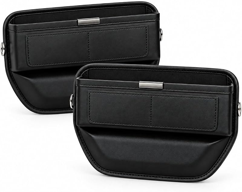 2-Pack Leather Car Seat Gap Filler Organizer — seat gap organizer for seat gap organizer