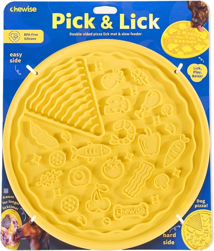 Pick & Lick 2-Sided Dog Lick Mat & Slow Feeder, 2 Difficulty Levels — pets lick mat for slow feeder dog bowl