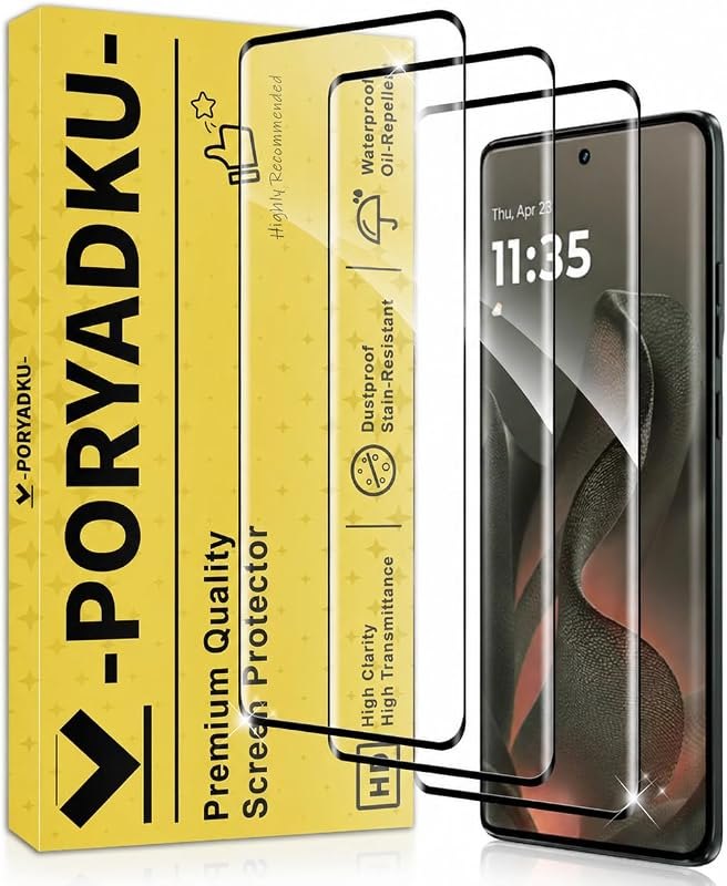 3 Pack for Motorola Edge 2025 Screen Protector Tempered Glass — screen protector for motorola razr screen protector
