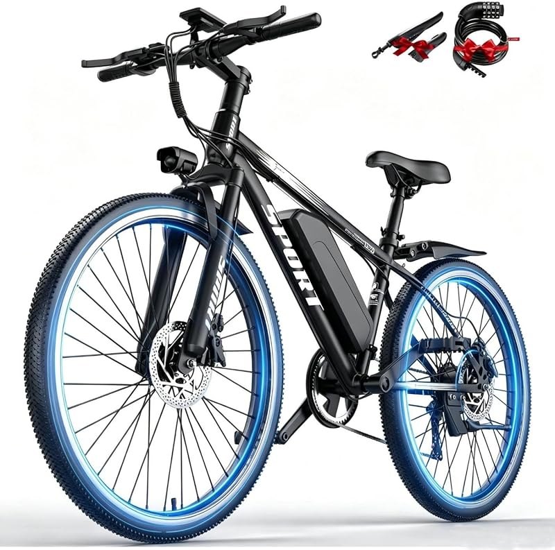Electric Bike for Adults Teens, 1500W Peak Mountain Ebike, 7-Speed E-bike — folding ebike for folding ebike