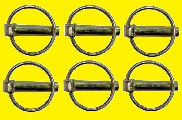 #US for Qty 6 Farm Tractor Implement Linch Lynch Pin Clip 7/16" x 1-1/2" Useable PN07 Part#89291 — farm implement pin
