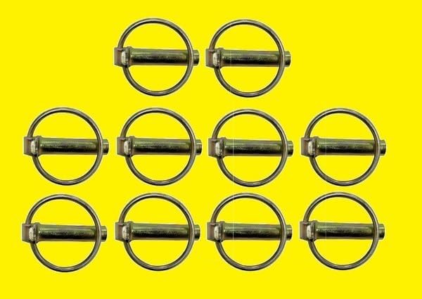 #US for Qty 10 Farm Tractor Implement Linch Lynch Pin Clip 7/16" x 1-1/2" Useable PN07 Part#89867 — farm implement pin