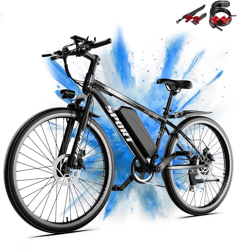 Electric Bike for Adults Teens, 1500W Peak Mountain Ebike, 7-Speed E-bike — commuter ebike for commuter ebike