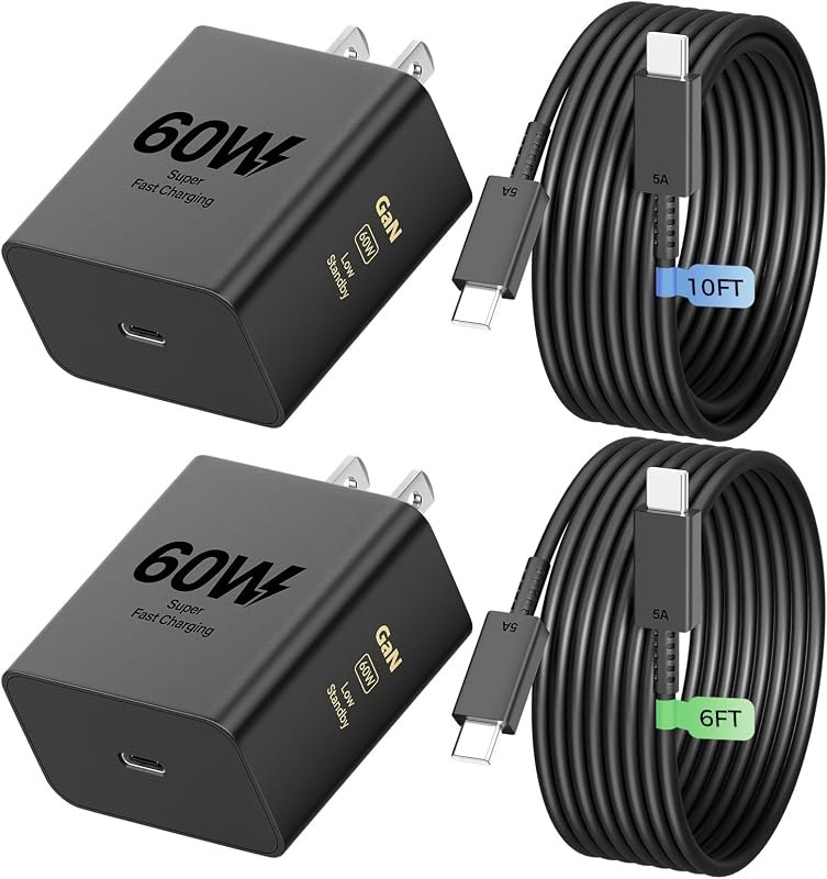 60W USB C Super Fast Charger, Android Phone Type C Charger Fast Charging — charger for samsung galaxy s27 ultra