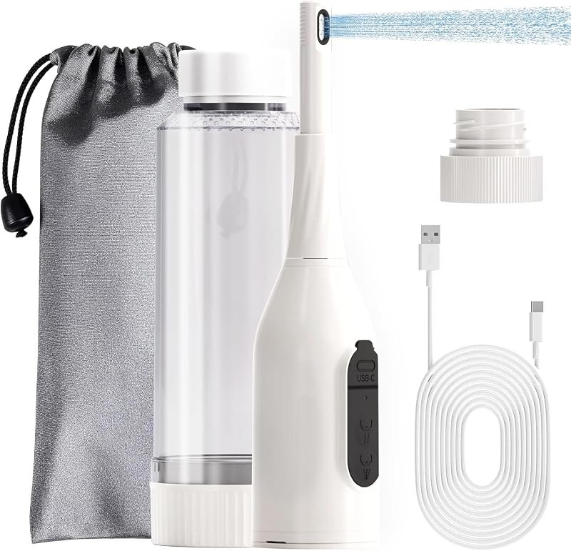 Portable Bidet for Travel, Rechargeable Electric Travel Bidet with Dual Spray Modes, 360°Adjustable Nozzle, High