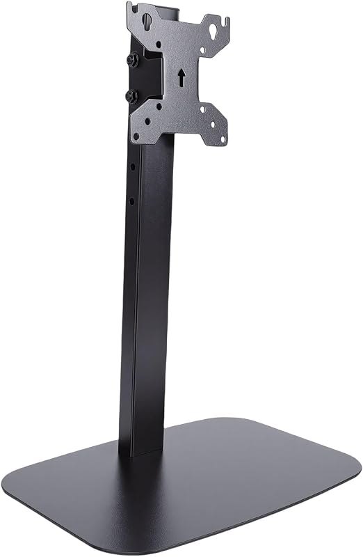 Single Monitor Stand, Freestanding Desk Mount, Computer Riser with Tilt Height Adjustment, Ideal for 14 to 32 Inch