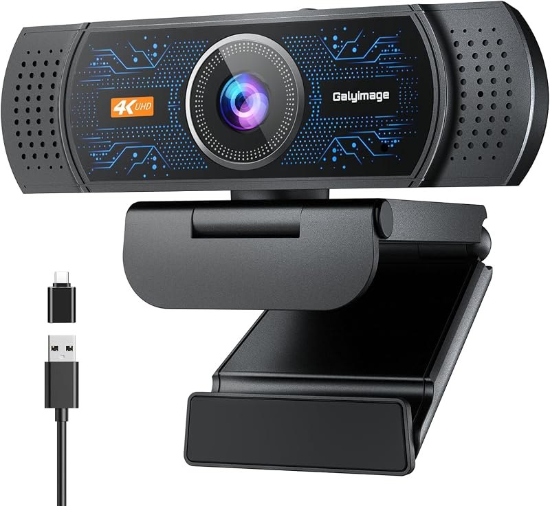 4K Webcam for PC, Streaming Computer Camera with Noise-Canceling Mic — webcam for streaming for webcam streaming