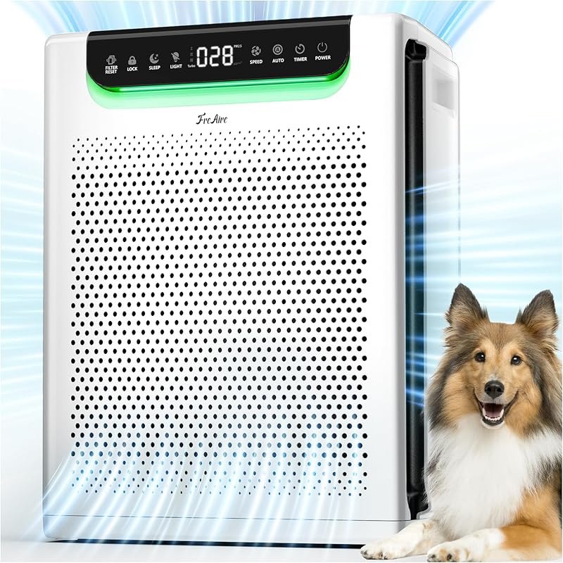 Air Purifiers for Home Large Room, Up to 2600Ft² with HEPA Washable Filters — under desk air purifier for under desk