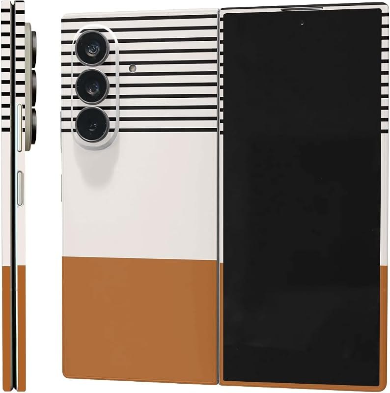 Phone Skin Compatible with Samsung Galaxy Z Fold 8 Ultra - Neutral Stripes - Premium 3M Vinyl Protective Wrap Decal