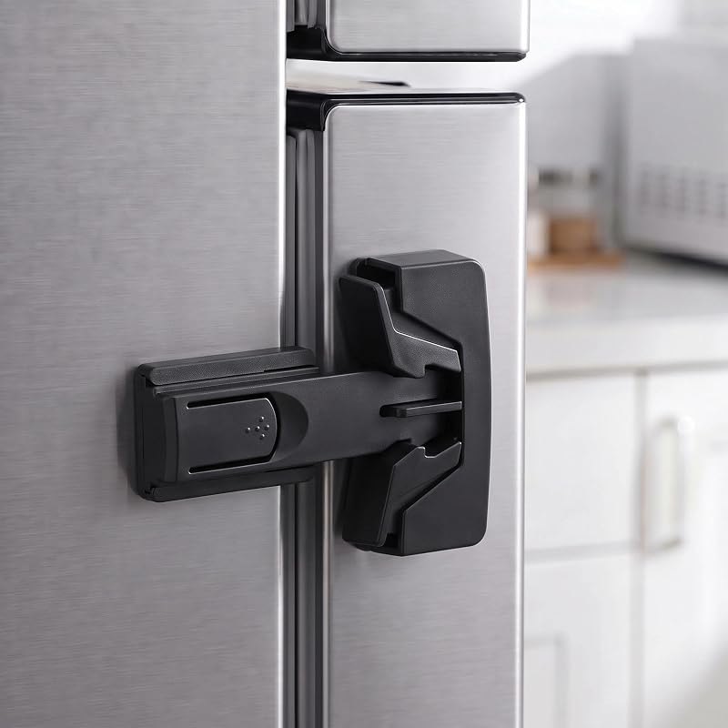 Child Proof Refrigerator Door Lock. 2 Pack Baby Safety Locks for Fridges. — child proof cabinet lock for child proof