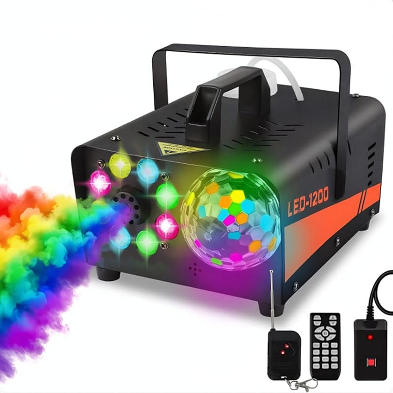 1200W Fog Machine with DJ Lights,Smoke Machine for Halloween — halloween fog machine for halloween fog machine