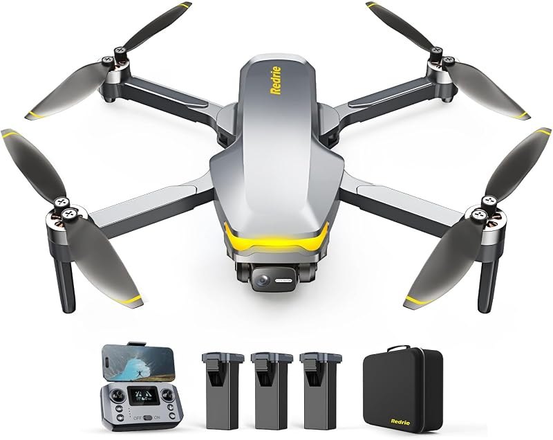 Drones with Camera for Adults 4K, Auto Follow, Long Runtime, LED Light, Tap Fly, Circle Fly, One Key Start, Under 249g