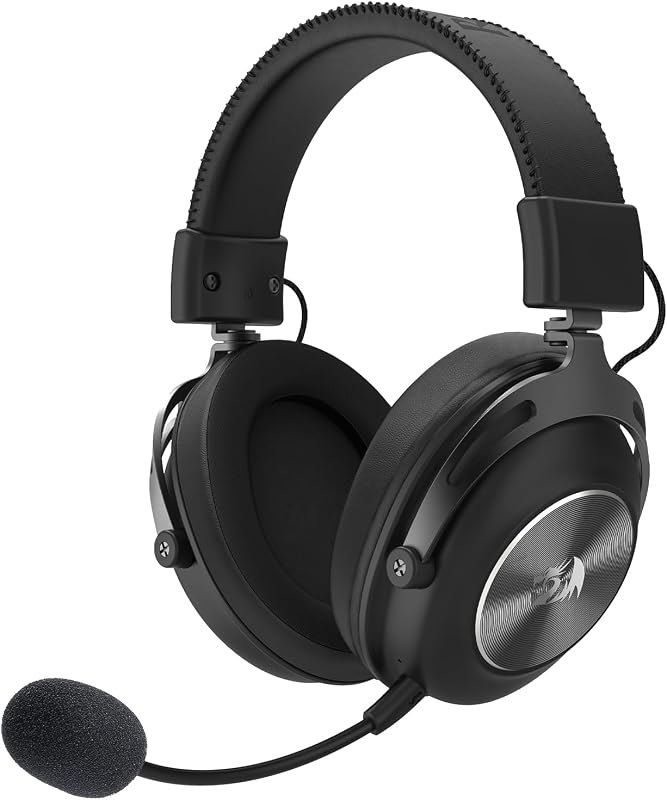 Redragon H894 4-Mode Wireless Gaming Headset, 72Hr Battery, 53mm Drivers — wired gaming headset 3.5mm for wired gaming