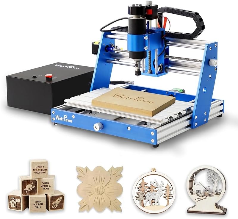 3018 500W 3-Axis All Metal CNC Router, Desktop Engraving Milling Machine Equipped with Emergency Stop Button and Limit