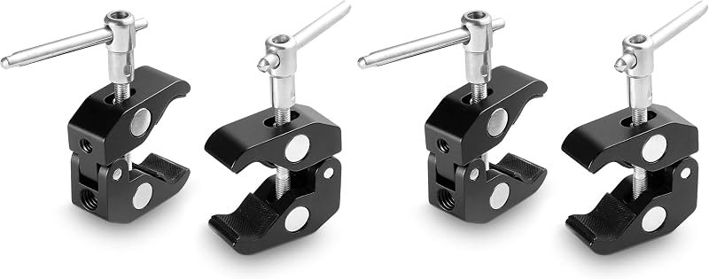 SMALLRIG Super Clamp 4-Pack Magic Arm Clamp for Camera Monitor LED Light — camera battery grip for camera battery grip