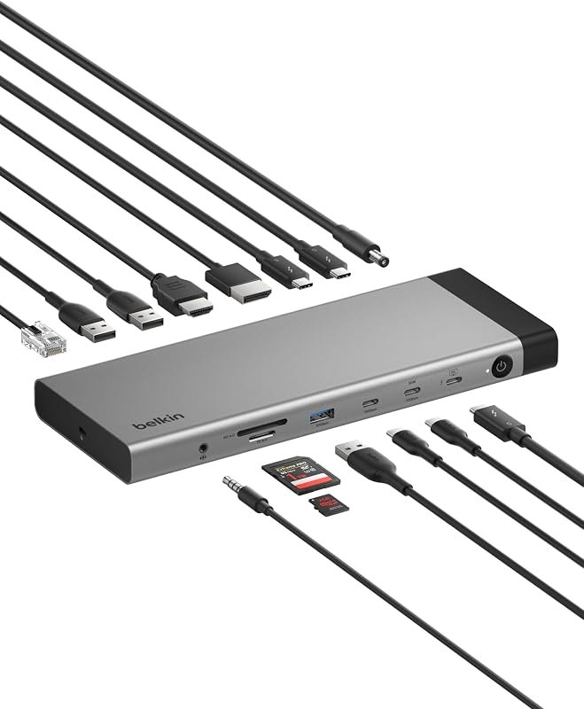 Belkin 140W Thunderbolt™ 5 Dock, 14-in-1 Docking Station, 4K@144Hz Display — MacBook Pro 14 dock for macbook pro dock