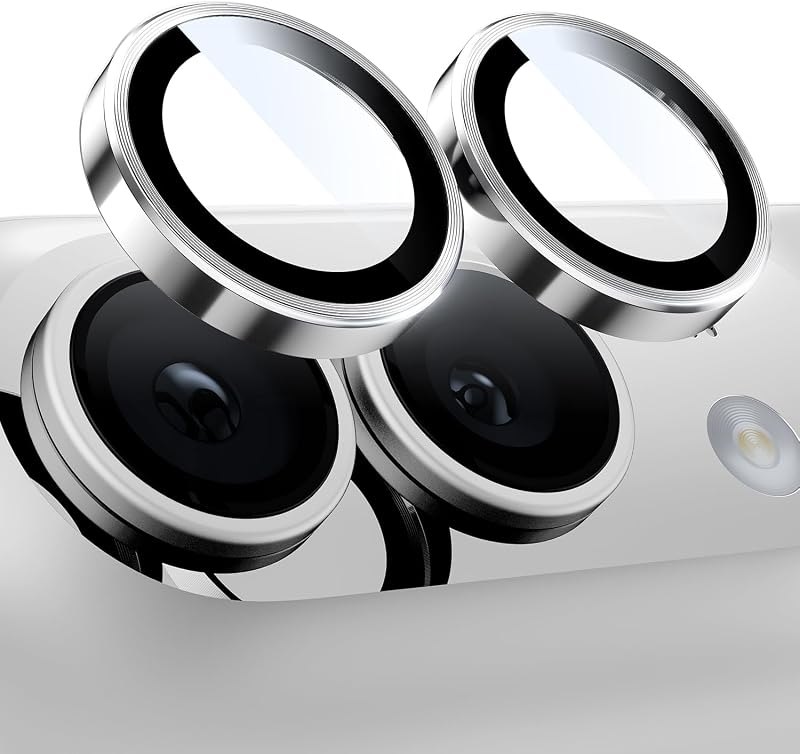 for iPhone Duo Camera Lens Protector, Silver — apple iphone duo cracked screen for apple iphone duo cracked