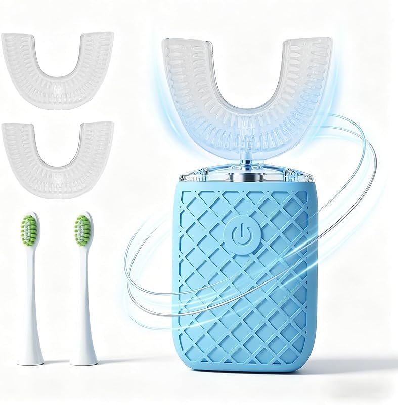 Sonic U Shaped Electric Toothbrush for Adults, Full Mouth, 5 Brush Heads — best samsung addyson toothbrush for samsung