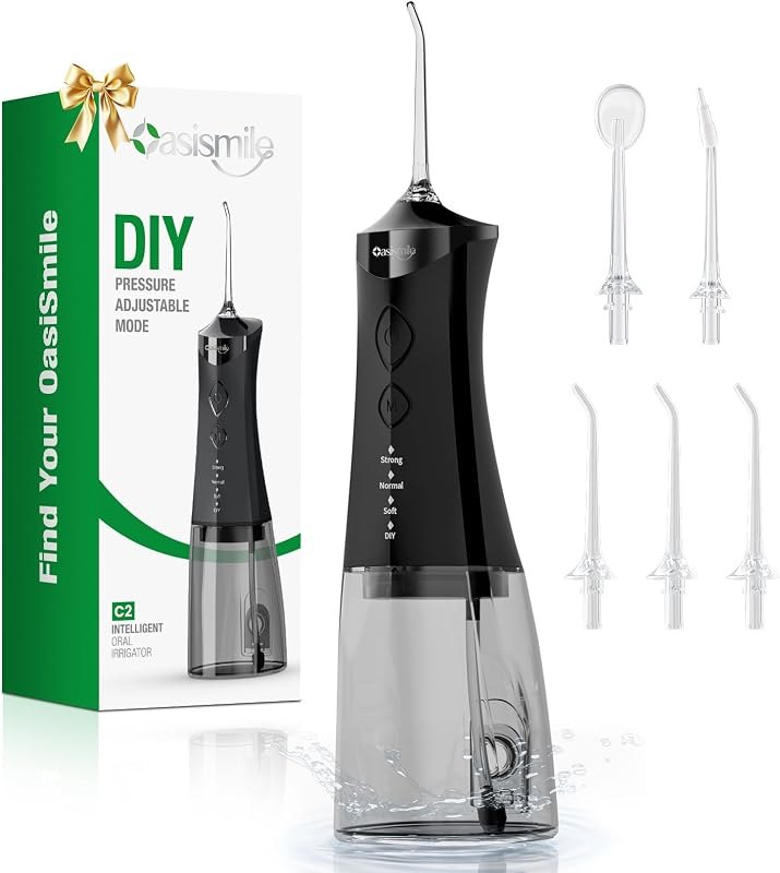 OasiSmile C2 Water Flossers for Teeth, Oral Irrigator with DIY Pressure — water flosser with tank for water flosser tank