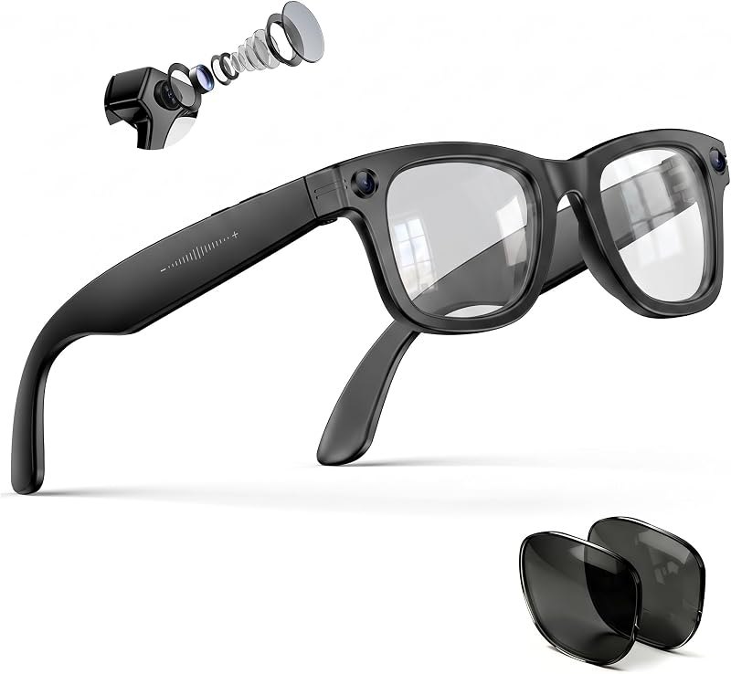 4K Smart Glasses with Camera, Translation Bluetooth Glasses for Men Women — open ear smart glasses for open ear smart