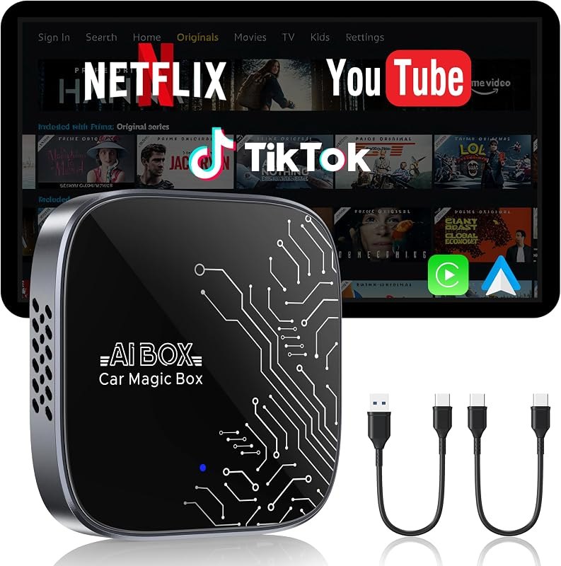 Wireless CarPlay Adapter for Streaming Net-flix/YouTube/TikTok/TF Card — CarPlay wireless dongle for carplay wireless