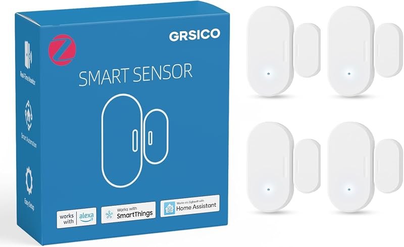 Zigbee Door Sensor 4 Pack, Smart Contact Sensor for Door Window Security — home hub for home hub