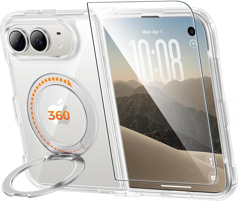 for iPhone Duo Case with 360 Spin Magnetic Stand Clear — iPhone Duo Pre Order for iphone duo pre order