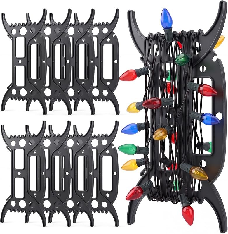 Christmas Light Storage Holder 8 Pack, All Purpose Holiday Light Cord Reel — christmas light storage reel for