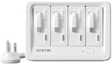 4 Type-C Retractable Wall Chargers and 1 Power Strip with App Remote Control, 12-in-1 Smart WiFi Modular Charging
