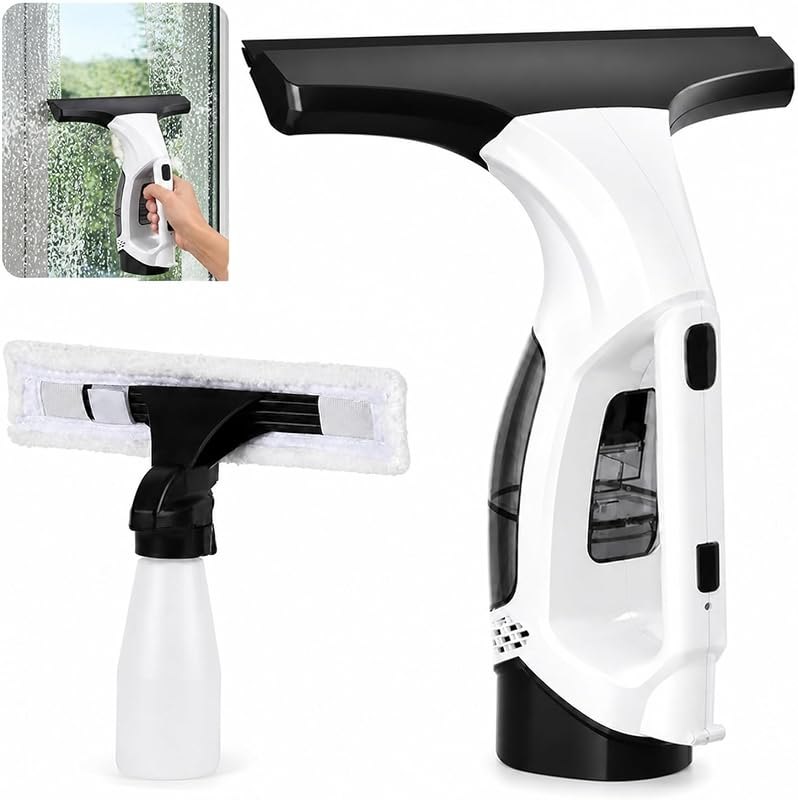 Window Vacuum Squeegee, 2000Pa Electric Window Cleaner, 2000mAh — glass vacuum cleaner kit for glass vacuum cleaner kit