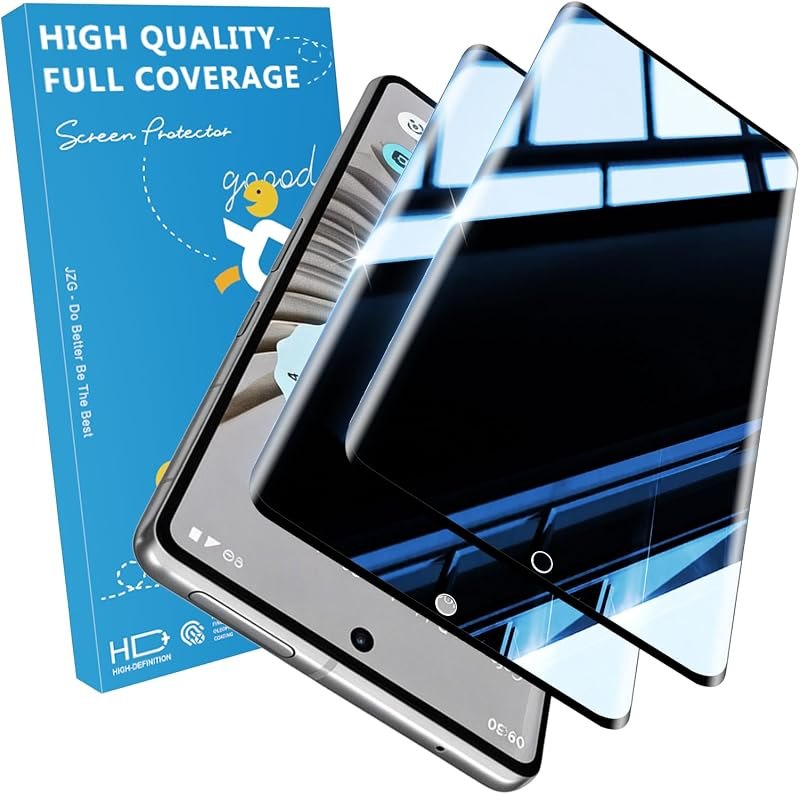 2 Pack for Google Pixel 7 Pro Privacy Screen Protector, 9H Tempered Glass — screen protector for google pixel pro screen