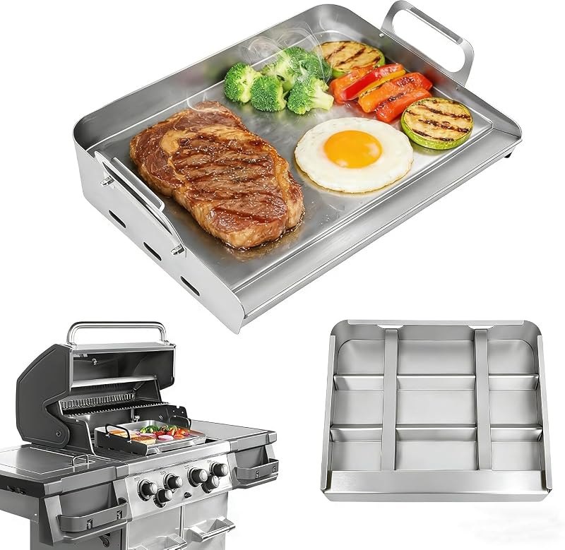 Griddle for Gas Grill, Flat Top Griddle with Non-Stick, Heat Resistant — propane flat top griddle for propane flat top