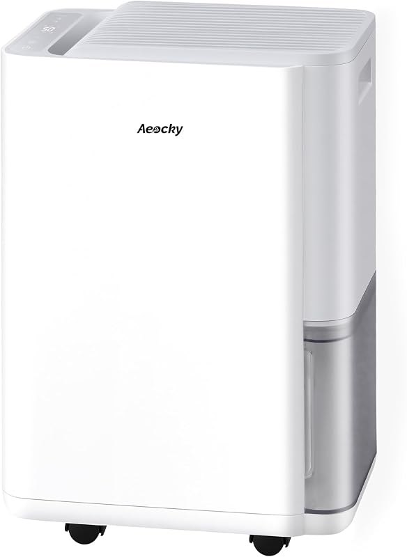 AEOCKY Max 50 Pint/D 3000 Sq.Ft Dehumidifier with Drain Hose, Quiet — 50 pint dehumidifier for pint dehumidifier