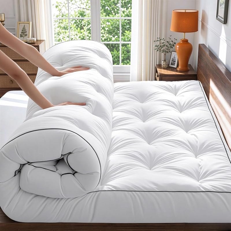 5 Inch Memory Foam Mattress Topper King, Cooling Extra Thick 2500 GSM Pillow Top Mattress Pad for Back Pain
