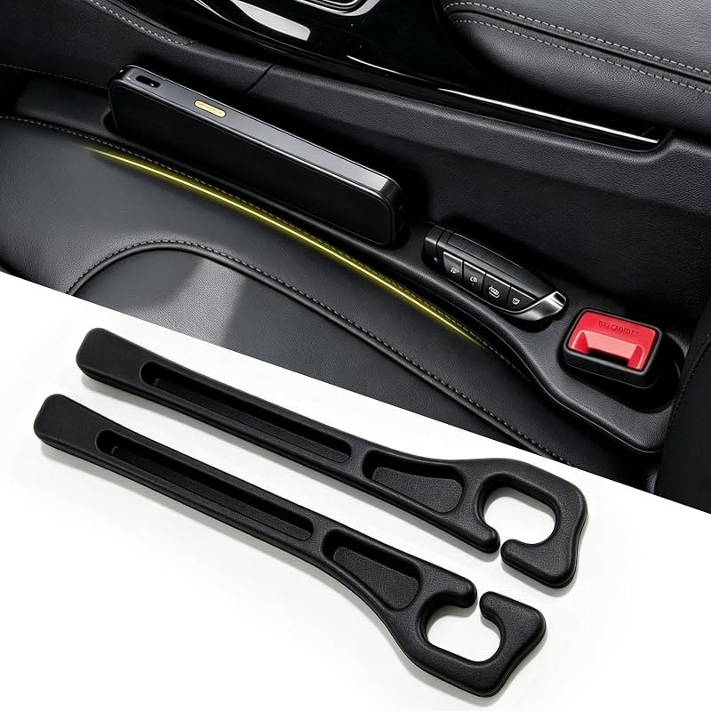 Car Seat Gap Filler Organizer 2 Pack,Universal Seat Gap Plug with Dual Storage Slots Anti-Drop Console Catcher Phone