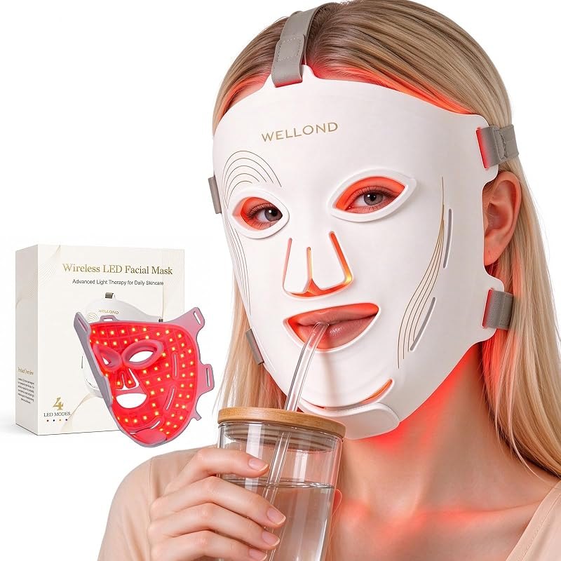Red Light Therapy for Face, Full-Face Coverage, 4 Modes LED Mask — red light LED face mask for red light led face