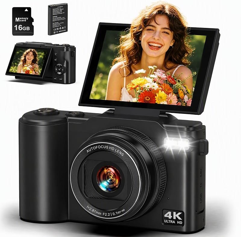 4K Digital Camera, 64MP UHD Vlogging Cameras for Photography for YouTube — cameras digital camera for cameras digital