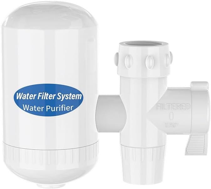 White Faucet Water Filter, 3-Stage RO System, Easy Twist-On, Clean Taste for Any Sink — best countertop water filter