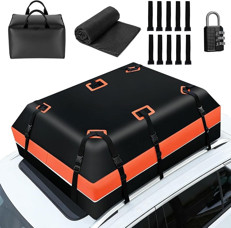 Rooftop Cargo Carrier, 20 Cu Ft Waterproof Bag, with or Without Roof Rack — overlanding roof bag for overlanding roof