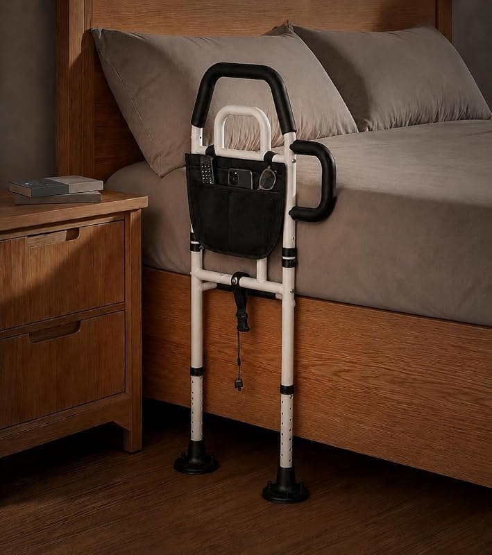 Bed Rails for Elderly Adults Safety, ASTM Approved Upgrade Bed Assist Rail for Seniors - Adjustable Bed Cane with