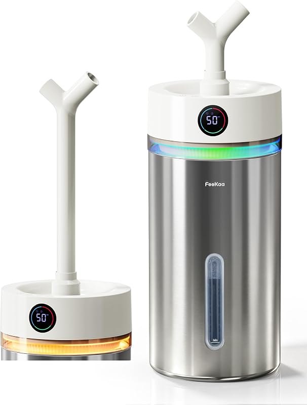 Feekaa Stainless Steel Humidifier, 6L Cool Mist Humidifiers for Bedroom — warm mist humidifier for warm mist humidifier