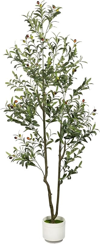 6FT Artificial Olive Trees Indoor, Faux Olive Tree with Stable Pot — faux artificial olive tree for faux artificial